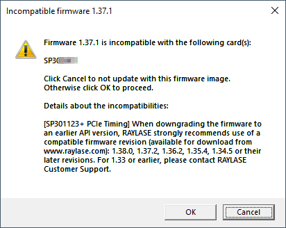 SP-ICE-3 Batch Updater Incompatible Firmware